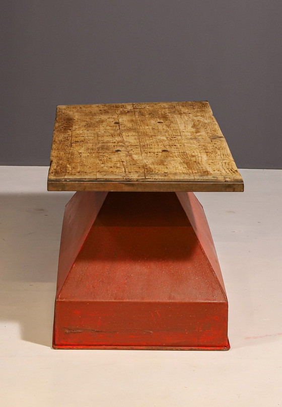 Image 1 of Industrial Iron Coffee Table From The 1950S, Czechoslovakia