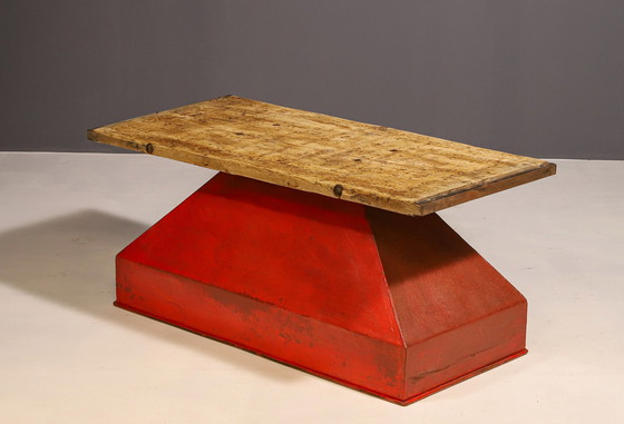 Image 1 of Industrial Iron Coffee Table From The 1950S, Czechoslovakia