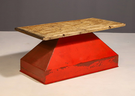 Image 1 of Industrial Iron Coffee Table From The 1950S, Czechoslovakia