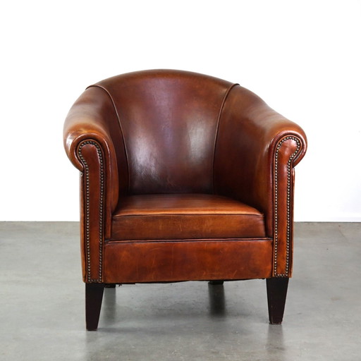 Fauteuil club en peau de mouton