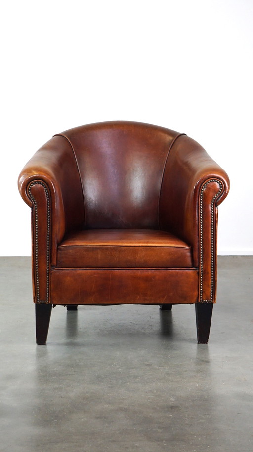 Sheep leather club chair