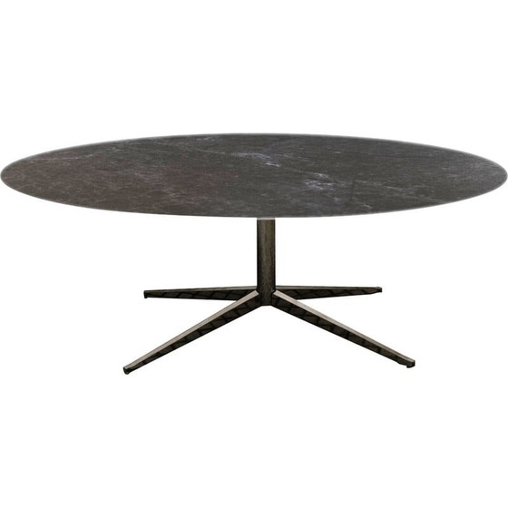 Image 1 of Vintage Marquinia marble oval table by Florence Knoll
