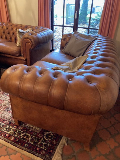 3x Chesterfield sofas