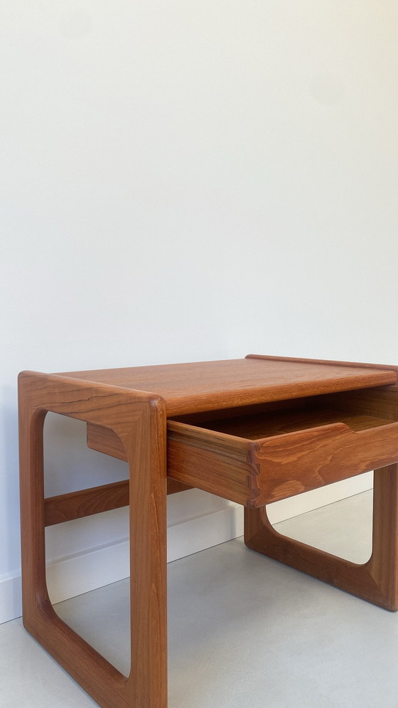 Image 1 of Vintage Teak Wooden Side Table / Cabinet / Bedside Table