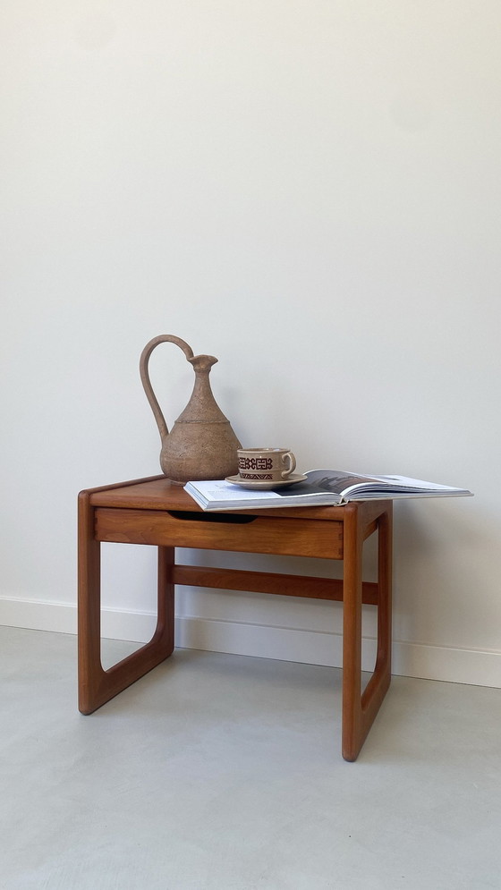 Image 1 of Vintage Teak Wooden Side Table / Cabinet / Bedside Table