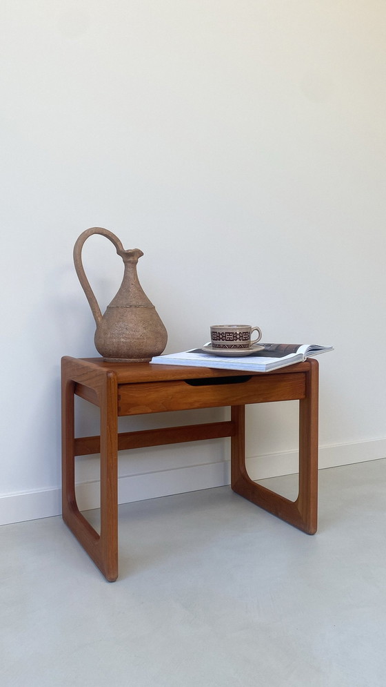 Image 1 of Vintage Teak Wooden Side Table / Cabinet / Bedside Table