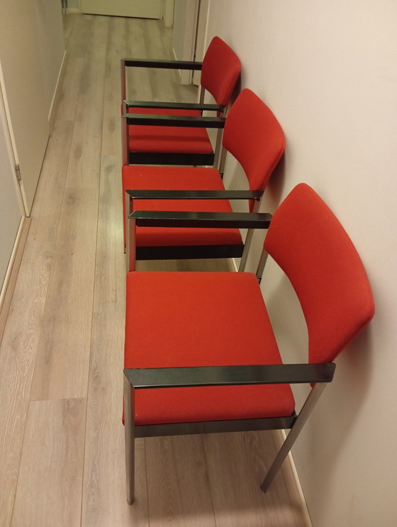 Image 1 of 3X Ahrend Red Retro Chair