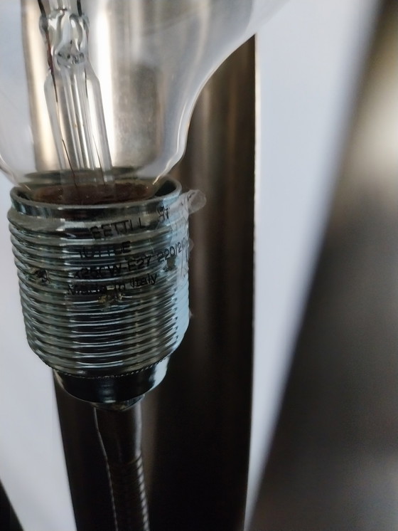 Image 1 of 1 x Lampada da terra in acciaio inossidabile spazzolato Tuttle Made In Italy anni '90 