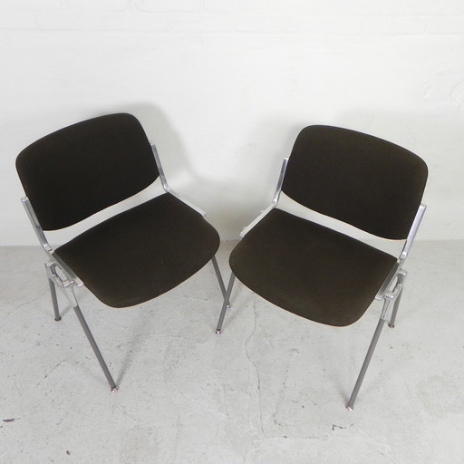 Set of 2 Castelli DSC Axis 106 Chairs By Giancarlo Piretti, 1970s