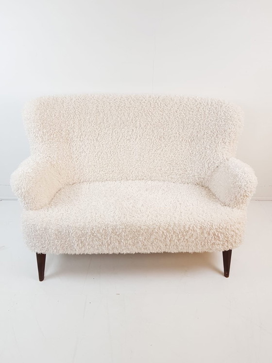 Image 1 of Panca vintage a due posti Artifort | Divano in peluche appena rivestito