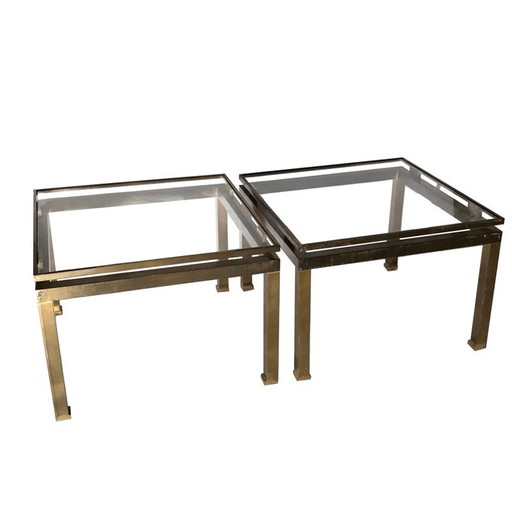 Set of 2 vintage sofa ends by Guy Lefèvre