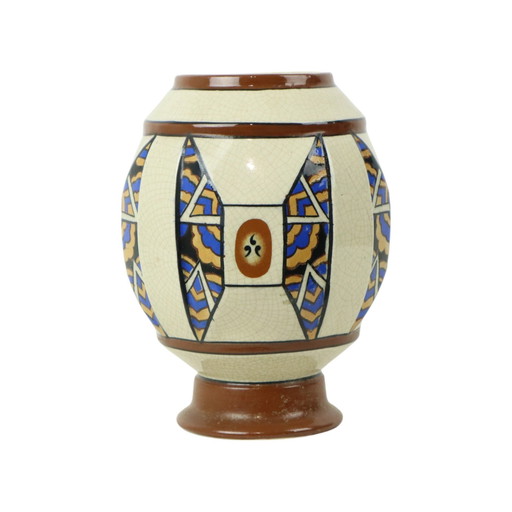 Polychrome Art Deco Vase Amc