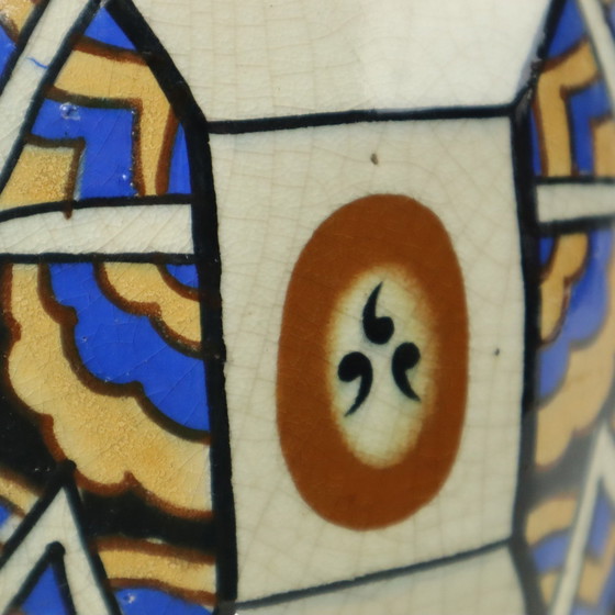 Image 1 of Polychrome Art Deco Vase Amc