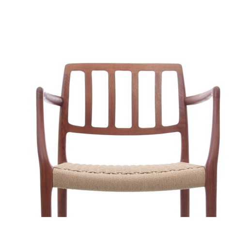 Set of 4 Scandinavian vintage armchairs model 66 in teak by Niels O. Møller