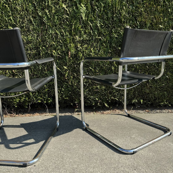 Image 1 of 2 Bauhaus Tube Frame Design Chairs