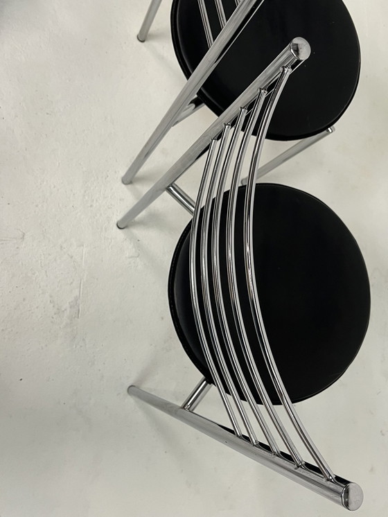 Image 1 of Juego de dos sillas Memphis cromadas