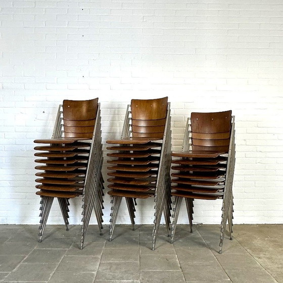 Image 1 of 24 pieces of Pyramid chairs by Wim Rietveld for Ahrend de Cirkel.