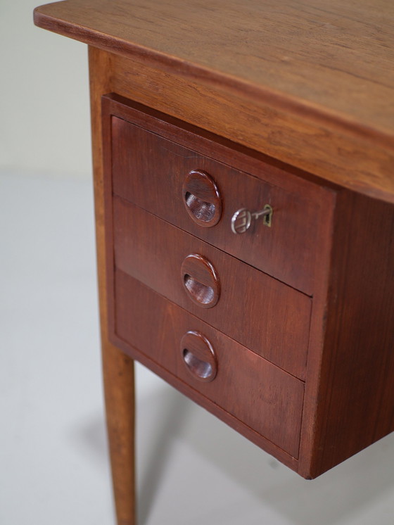 Image 1 of Desk Vintage Teak Freestanding Danish