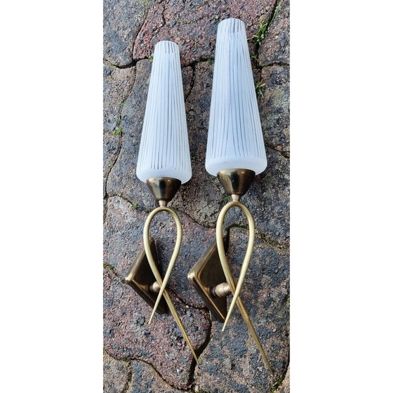 Image 1 of Coppia di lampade da parete vintage di Lunel, 1961