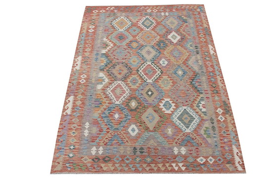 Image 1 of Handwoven Afghan Kilim 291 X 208 Cm- Traditional Pattern, New Wool