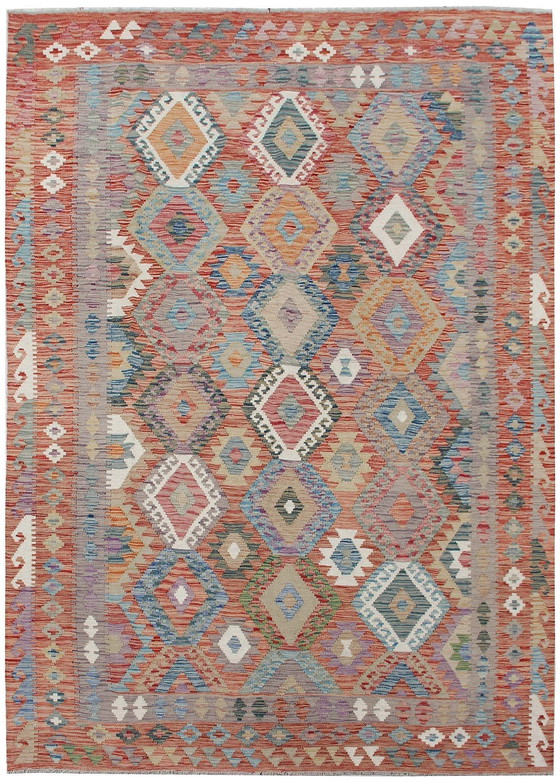 Image 1 of Handwoven Afghan Kilim 291 X 208 Cm- Traditional Pattern, New Wool