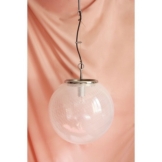 Image 1 of Vintage Ceiling Globe Lamp by Venini, Italy 1960s