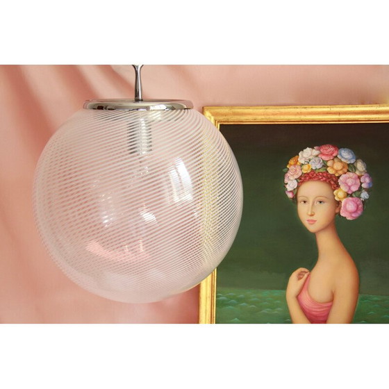 Image 1 of Vintage Ceiling Globe Lamp by Venini, Italy 1960s