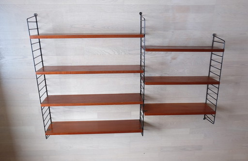 Original String Nisse shelving system Dark teak 50Er/60Er