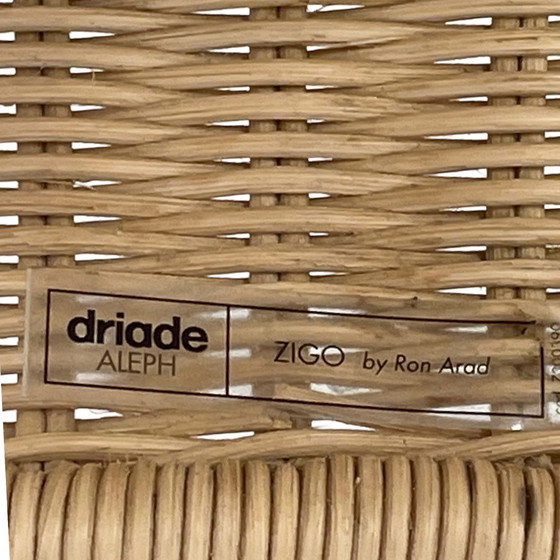 Image 1 of Ron Arad - Driade - Chair mode ‘Zigo’ - 1990’s - Tubular frame and wicker - Great condition, marked at the back