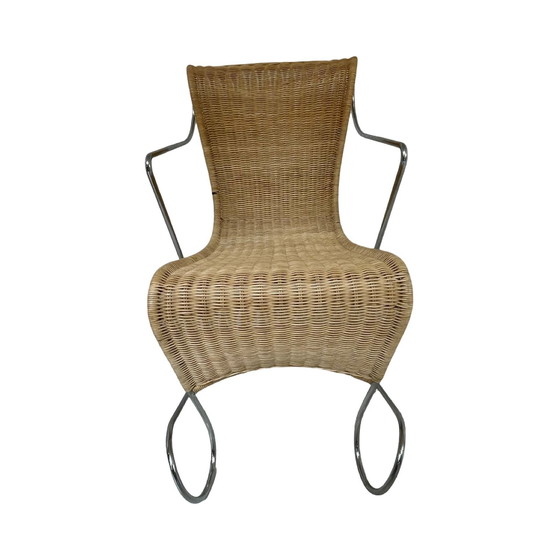 Image 1 of Ron Arad - Driade - Chair mode ‘Zigo’ - 1990’s - Tubular frame and wicker - Great condition, marked at the back