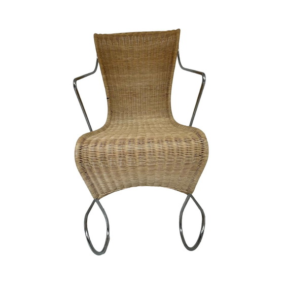 Image 1 of Ron Arad - Driade - Chair mode ‘Zigo’ - 1990’s - Tubular frame and wicker - Great condition, marked at the back