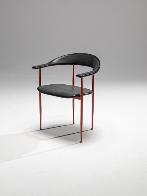 P40 Armchair by Giancarlo Vegni and Gianfranco Gualtierotti for Fasem, Italy, 1980s