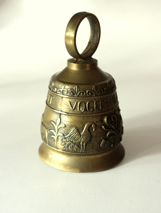 Image 1 of Large heavy bell - Brass - Table bell - Vintage from the 1960s
