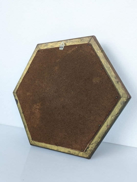 Image 1 of Hexagonal Mirror By Rodolfo Dubarry, 1970S