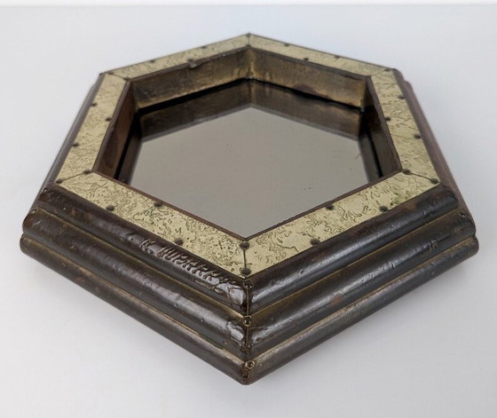 Image 1 of Hexagonal Mirror By Rodolfo Dubarry, 1970S