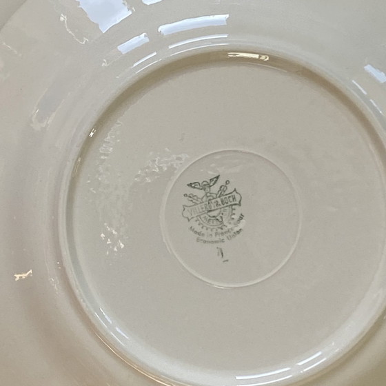 Image 1 of Set di 6 piatti in terracotta antica Villeroy &amp; Boch in beige e oro