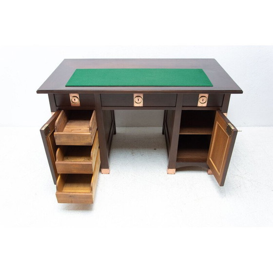 Image 1 of Vintage oak desk from the Vienna Secession, Austria-Hungary 1910