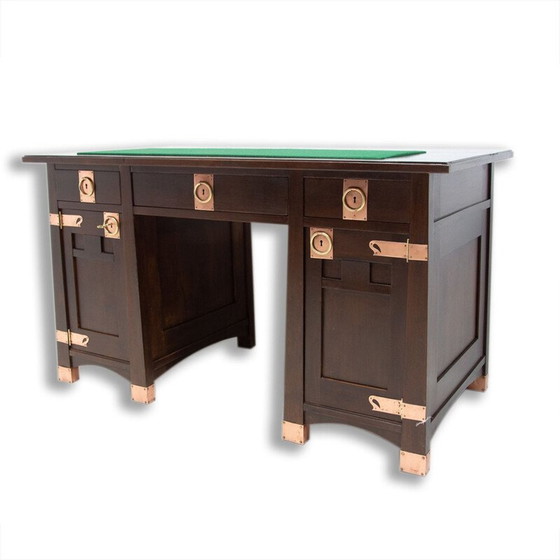Image 1 of Vintage oak desk from the Vienna Secession, Austria-Hungary 1910