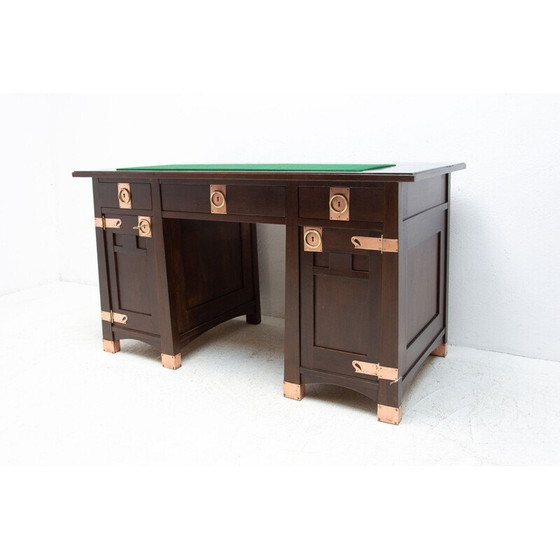Image 1 of Vintage oak desk from the Vienna Secession, Austria-Hungary 1910
