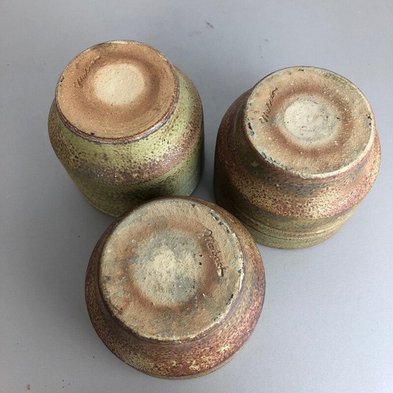 Image 1 of Set of 3 vintage ceramic vases by Piet Knepper for Mobach, Netherlands 1970