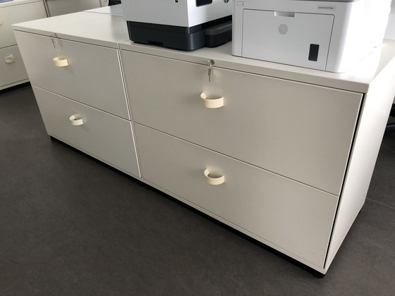 Image 1 of Tecno Graphis Desk + 6x Cabinets