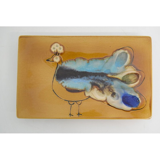 Image 1 of Mid-century bird wall ceramic, Czechoslovakia 1950s