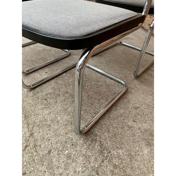 Image 1 of Set di 4 sedie vintage italiane B32 Cesca di Marcel Breuer, anni '70
