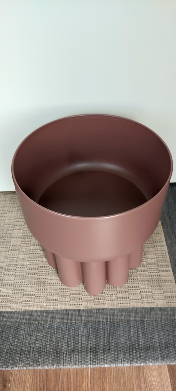 Image 1 of Modern Brown PTMD Side Table Metal