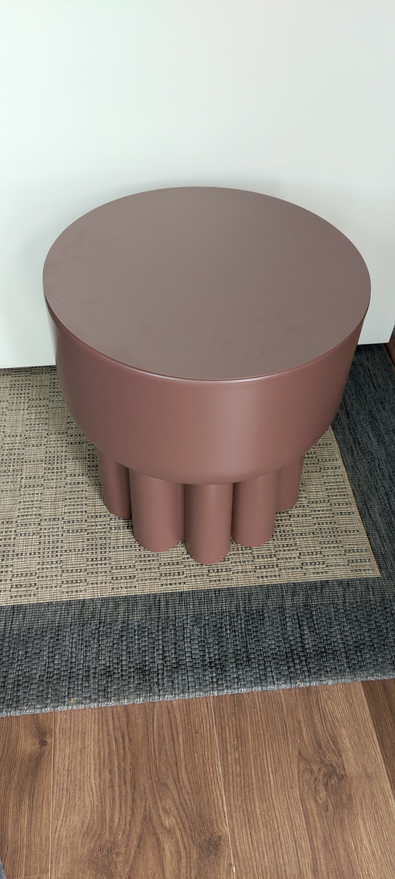 Image 1 of Modern Brown PTMD Side Table Metal