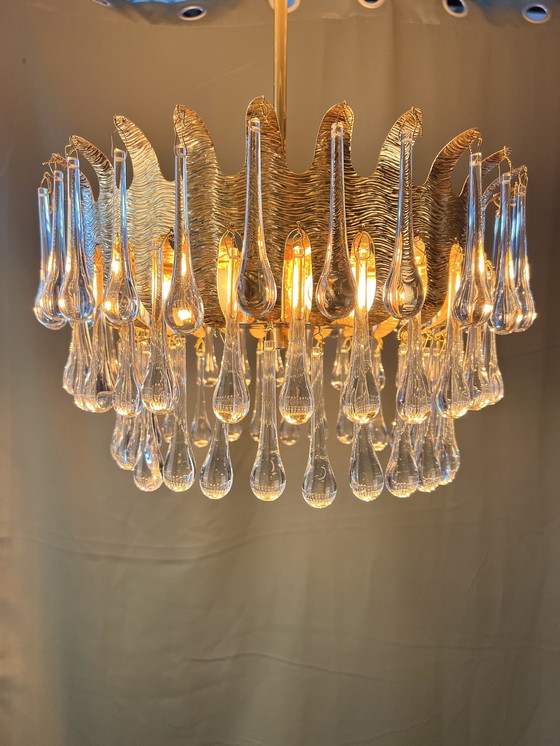 Image 1 of 1970 Germany Palwa Tear Drop Chandelier