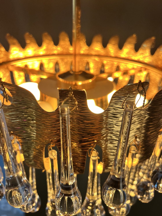 Image 1 of 1970 Germany Palwa Tear Drop Chandelier