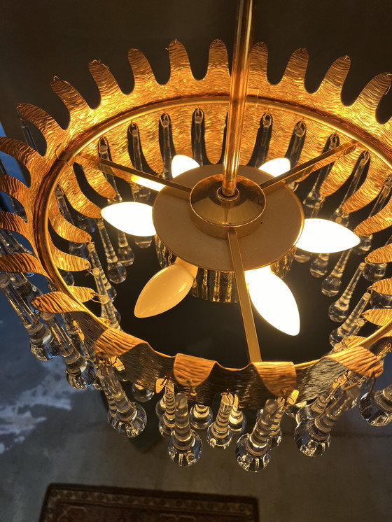 Image 1 of 1970 Germany Palwa Tear Drop Chandelier