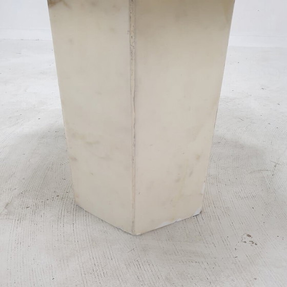 Image 1 of Set of 3 vintage Carrara marble side tables, Italy 1980s
