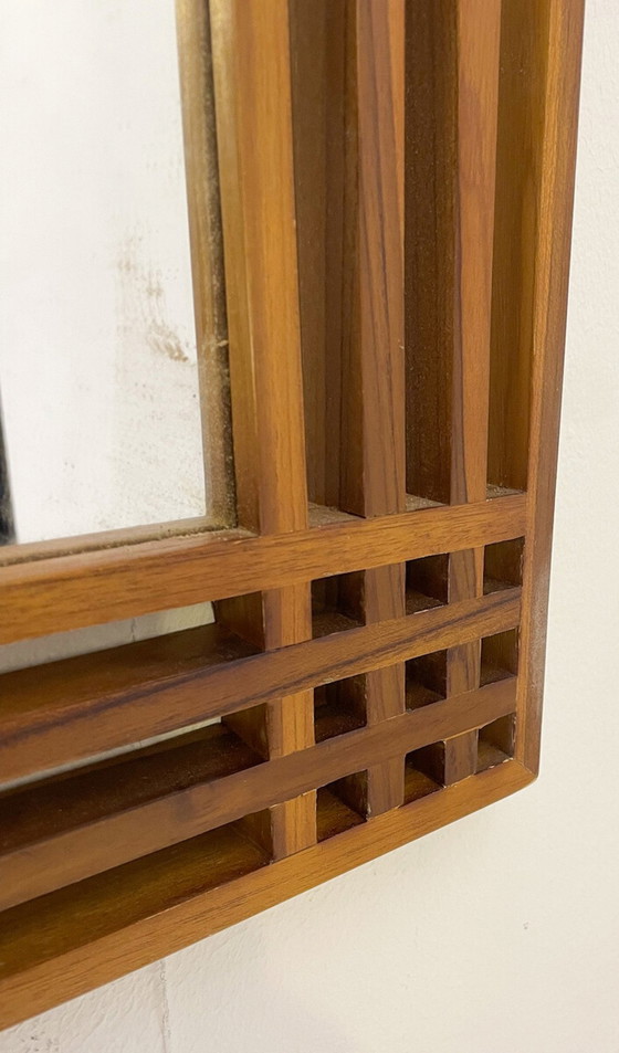 Image 1 of Mid-Century Modern Wooden Mirror